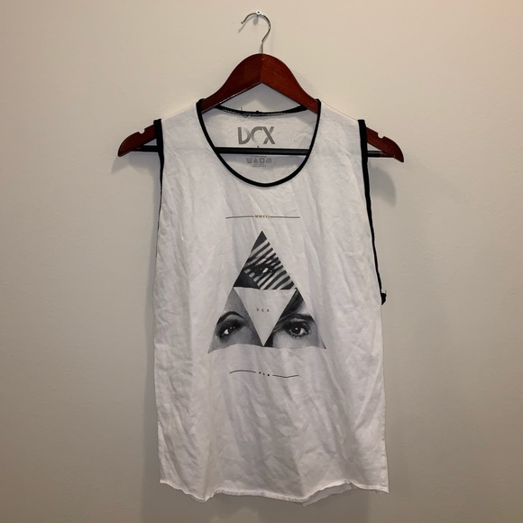 DCX White & Black Triangle Tank top size S - Picture 3 of 8